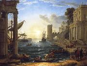Claude Lorrain Seaport with the Embarkation of the Queen of Sheba Spain oil painting artist